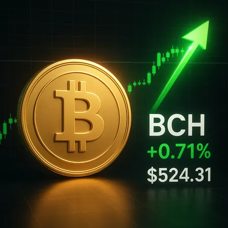 Bitcoin Cash Edges Higher 0.71% to $524.31, Clears $520 Resistance – cover image