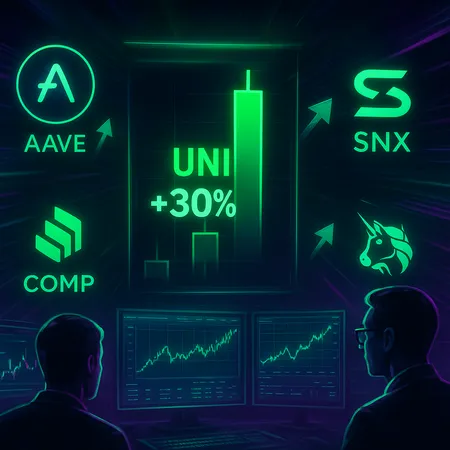 DeFi Eyes a Comeback: Will AAVE, SNX & COMP Rally After Uniswap's 30% Surge? – cover image