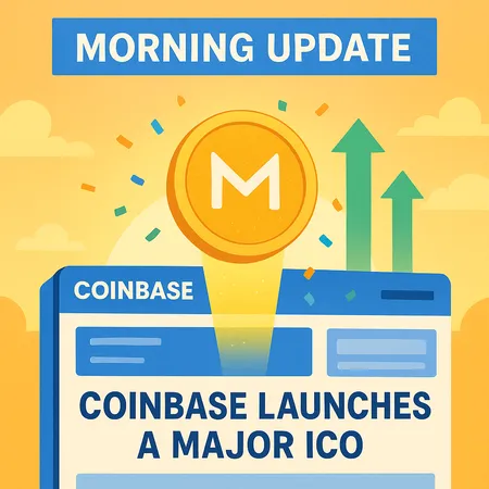 Morning Update: Coinbase Reopens ICO Door as Monad (MON) Debuts – cover image