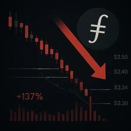 Filecoin Plunges 10% After Technical Breakdown; $2.30 Now in Sight – cover image