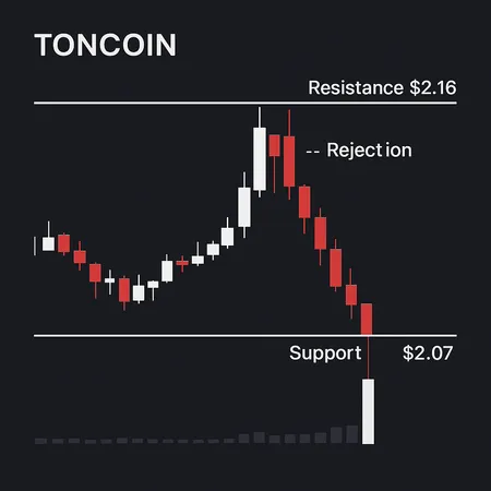 Toncoin Drops to Key $2.07 Support Level as Selling Pressure Builds – cover image