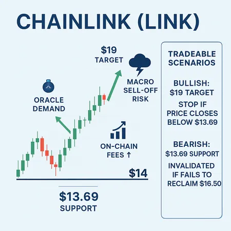Chainlink Outlook: Can LINK Reclaim $19? Technicals, Oracle Demand, and Trade Plans – cover image