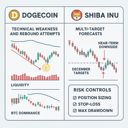 Meme Coin Pullback Playbook: DOGE Weakness, SHIB Targets, and Conservative Rules – cover image
