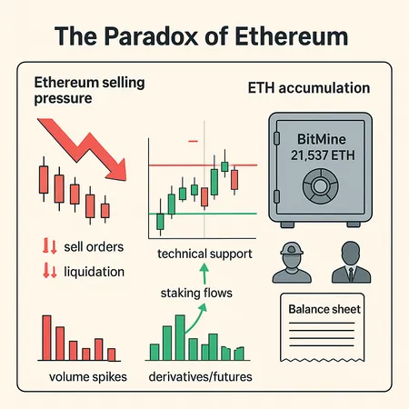 The Ethereum Paradox: Heavy Selling vs. Large-Holder Accumulation — What Comes Next? – cover image