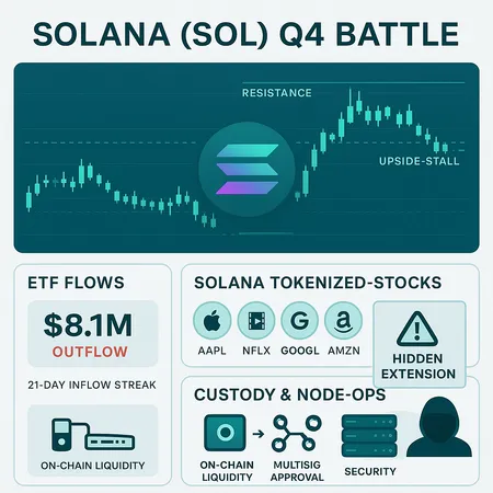 Solana's Q4 Battle: Resistance, ETF Outflows and Tokenized-Stock Security Risk – cover image