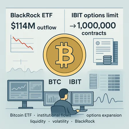 Institutional Rotation in Bitcoin Products: What $114M BlackRock Outflows and IBIT Options Expansion Mean – cover image