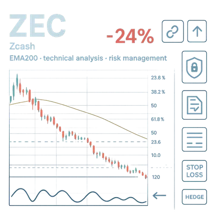 How to Trade the Zcash Rout: 24% Crash, EMA200 Break, and a Risk‑Managed Playbook – cover image