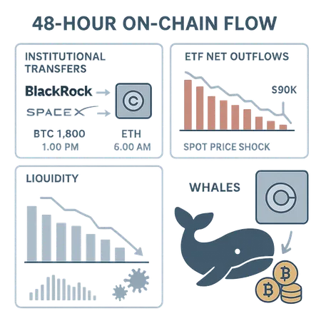 What the Last 48 Hours of On‑Chain Flows Tell Institutional Traders About the BTC Shock Below $90K – cover image