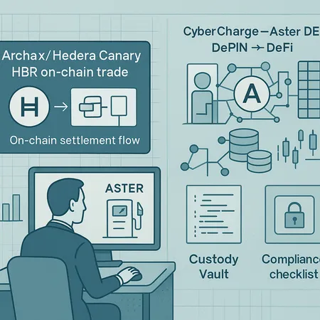 Tokenized ETFs and Real‑World Primitives: What Archax/Hedera and CyberCharge–Aster Reveal About On‑Chain Execution – cover image