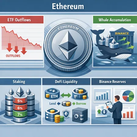 Ethereum Under Stress: ETF Outflows, Whale Accumulation, and Near-Term Scenarios – cover image