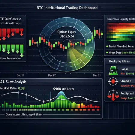 Christmas-week Bitcoin: how the year‑end options reset, ETF outflows, and institutional flows shape short‑term BTC risk – cover image