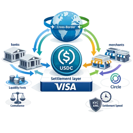 Visa’s USDC Settlement Pilot: What It Means for Banks, Merchants, and Stablecoin Adoption – cover image