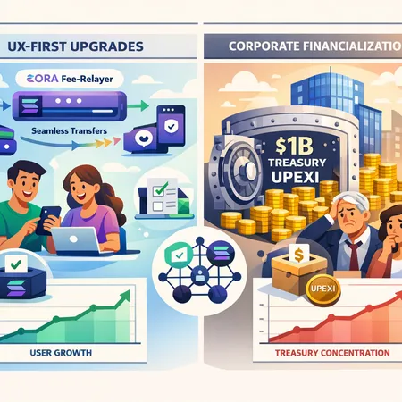Solana’s UX Push vs. Treasury Power: Kora Fee-Relayer and Upexi’s $1B Bet – cover image
