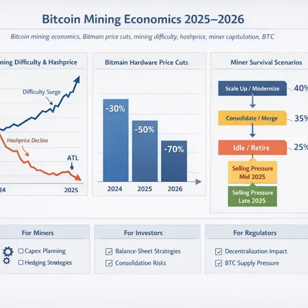 Bitcoin Mining Economics 2025–26: Reconciling Bitmain Price Cuts, Rising Difficulty, and Miner Survival – cover image