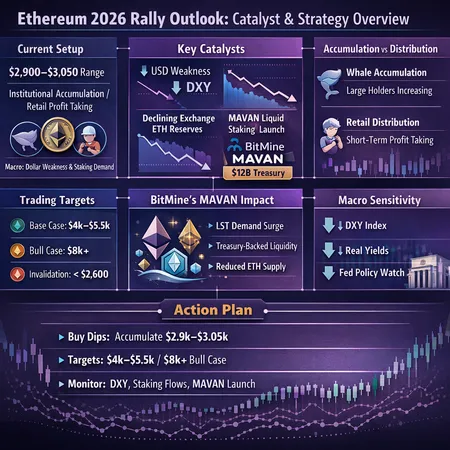 Why Ethereum Looks Poised for a 2026 Rally: Dollar Weakness, Whale Accumulation and BitMine’s MAVAN – cover image