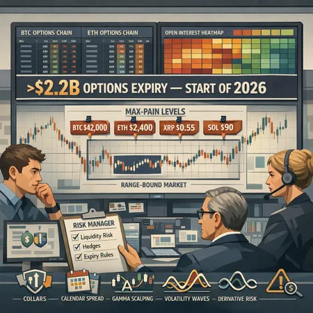 How the >$2.2B BTC/ETH Options Expiry Shapes Hedging: Max‑Pain, Open Interest and Trade Tactics – cover image