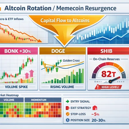 Start‑of‑Year Altcoin Rotation and Memecoin Resurgence: BONK, DOGE, SHIB — Tactical Playbook – cover image