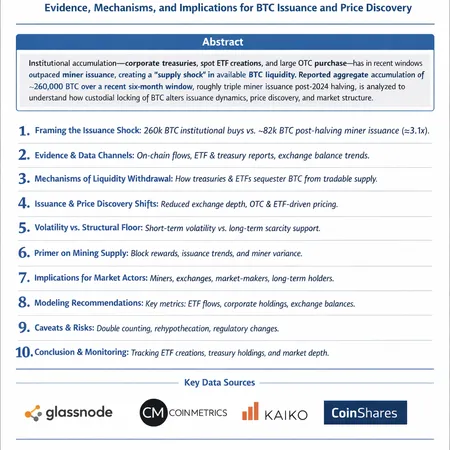 Corporate Treasuries and the Bitcoin Issuance Shock: Evidence, Mechanisms, and Market Implications – cover image