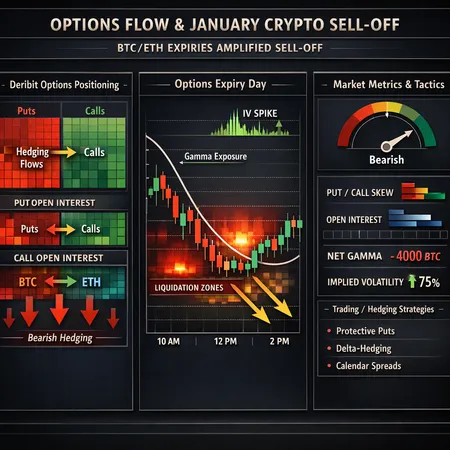 How Options Flow and Monthly Expiries Amplified January’s Crypto Sell‑Off – cover image