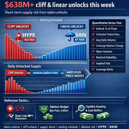How to Stress‑Test Token Unlocks: Modeling Short‑Term Supply Risk for HYPE and RAIN – cover image