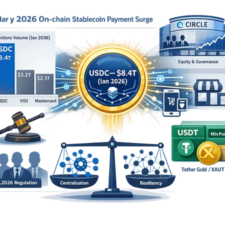 January 2026: How USDC's $8.4T Surge Rewrote Stablecoin Payments – cover image