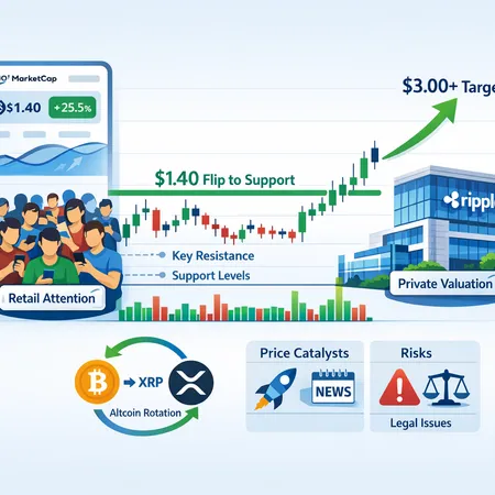 XRP’s Crossroads: Retail Attention, Ripple Valuation, and the $1.40 Support Test – cover image