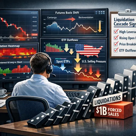 Spotting and Surviving Bitcoin Liquidation Cascades: Leverage, Futures, ETFs, and a Tactical Checklist – cover image