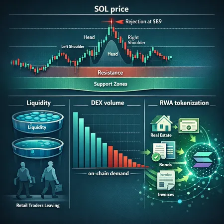 Solana Pullback: Durable Top or Buy‑the‑Dip? RWA Tokenization vs Falling DEX Volume – cover image