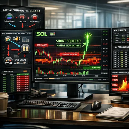 Solana Deep Dive: Capital Outflows, On‑Chain Slowdown and the Mechanics of a SOL Short Squeeze – cover image