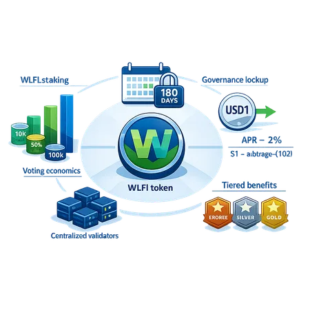 Evaluating WLFI’s 180‑Day Staking Governance: 2% APR, USD1 Peg, and Centralization Risks – cover image