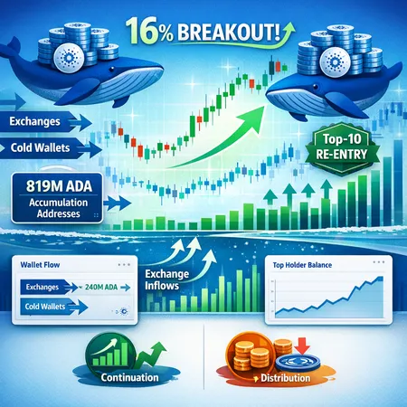 Cardano Whales Accumulate 819M ADA — What the Top‑10 Re‑Entry Means for Investors – cover image
