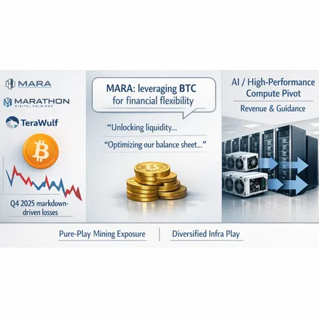 Bitcoin miners under pressure: MARA, Marathon and TeraWulf — markdowns, mining revenue and the AI pivot – cover image