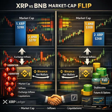 XRP vs BNB: Inside the Market‑Cap Flip, Exchange Inflows and What It Means for Risk – cover image