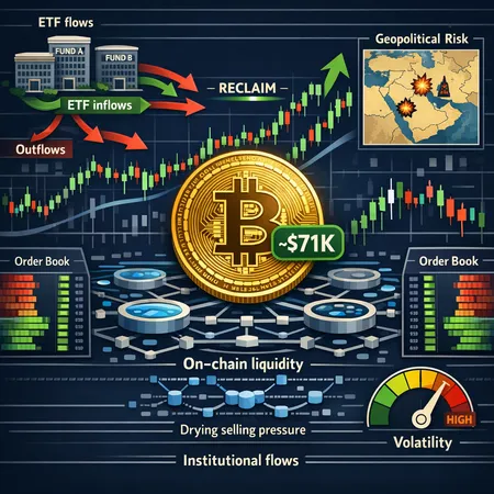 Why Bitcoin's Reclaim of $71K Matters: ETFs, On‑Chain Liquidity, Geopolitics, and Trader Moves – cover image