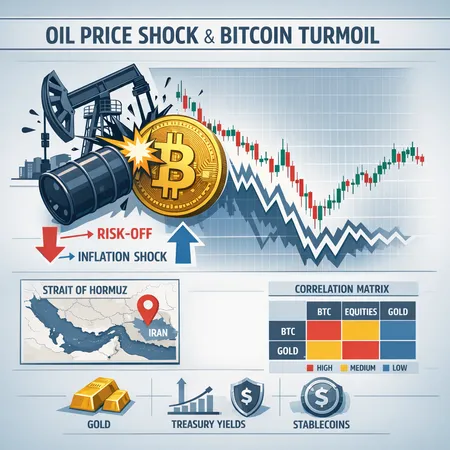 Oil Shock vs. Bitcoin: Diagnosing the Messy Correlation and How to Hedge BTC Exposure – cover image
