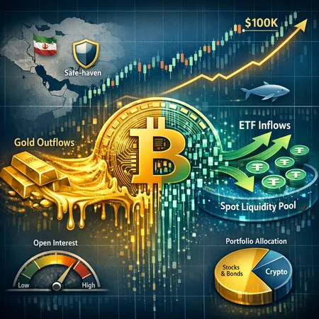Why Bitcoin Is Holding Up as a Macro Safe-Haven: ETFs, Gold Outflows and the $72k–$100k Thesis – cover image