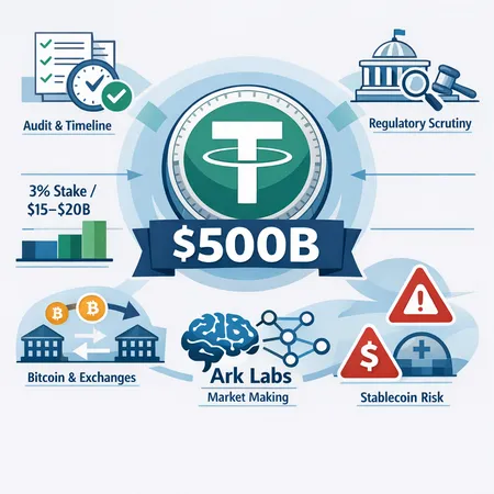 Tether’s $500B Valuation Talk: Audit Timeline, Ark Labs Bets, and Stablecoin Risk Scenarios – cover image