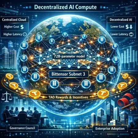 What Bittensor’s Subnet 3 and a 72B Model Mean for Decentralized AI Compute – cover image