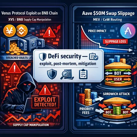Lessons from Two Recent DeFi Failures: Venus Supply‑Cap Attack and Aave’s $50M Swap Slippage – cover image