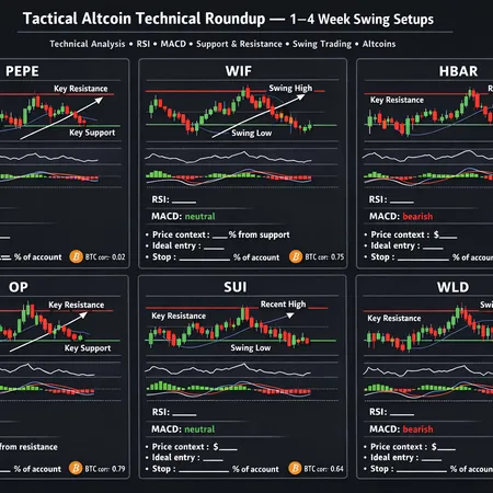 Altcoin Technical Roundup: Tactical RSI/MACD Setups for PEPE, WIF, HBAR, OP, SUI, WLD – cover image