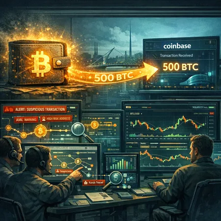 When a 10-Year-Dormant Wallet Wakes: Forensics, Coinbase, AML and the Market Risk of 500 BTC – cover image