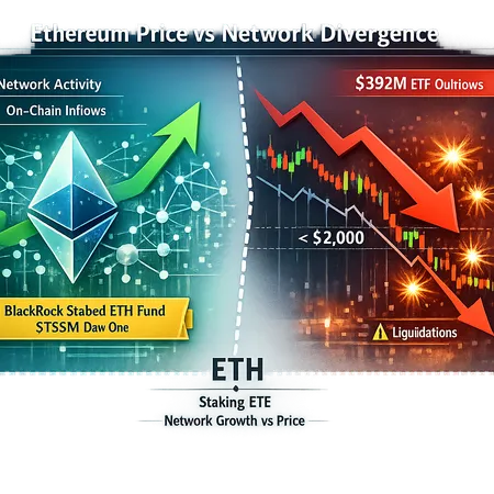 Ethereum’s Price vs. Network: Why On‑Chain Growth Isn’t Moving ETH’s Price (Yet) – cover image