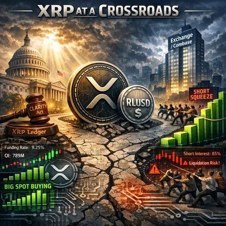 XRP at the Crossroads: CLARITY Act, RLUSD Momentum, and the Spot vs Short Tug-of-War – cover image