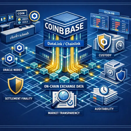 On-Chain Exchange Data: Coinbase, Chainlink DataLink, and Institutional Market Infrastructure – cover image