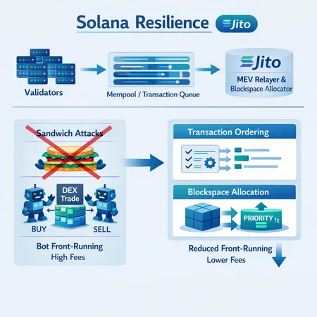 Solana’s New Resilience: How Sandwich Defenses and Jito’s Block Building Change MEV and Trader UX – cover image