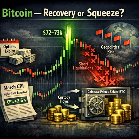 Inside Bitcoin’s Rally Above $73K: CPI, Short Squeezes, Options Expiry and Custody Flows – cover image