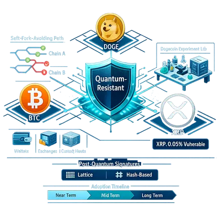 Quantum‑Resistant Crypto: Where BTC, DOGE and XRP Stand and What Product Teams Should Do – cover image