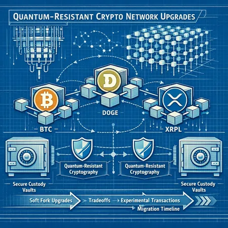 Quantum‑Resistant Upgrades for BTC, DOGE and XRPL: What Custodians Need to Know – cover image